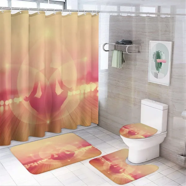 Meditation in Sunrise on a shower curtain