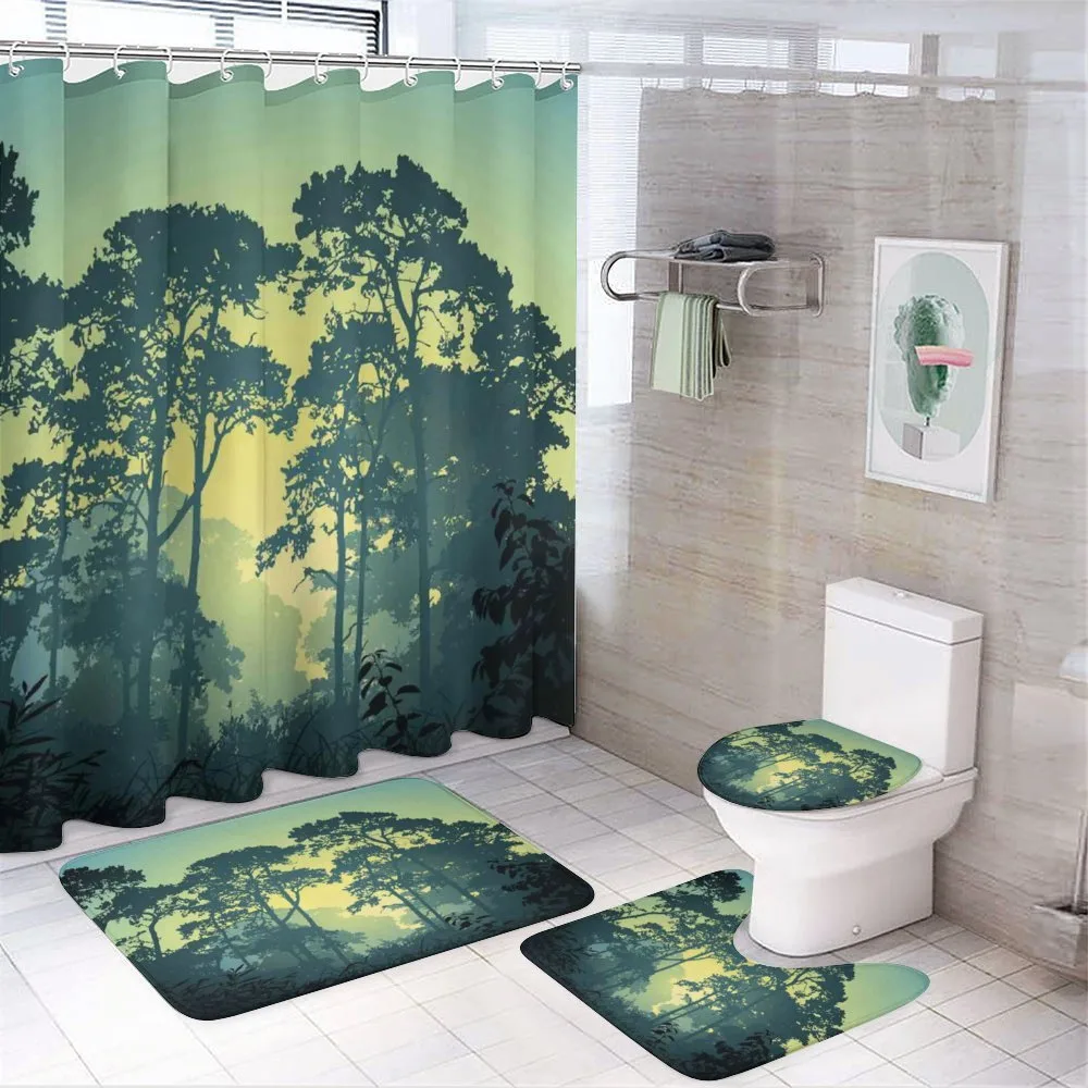 Mist Forest Trees Scene — Your design