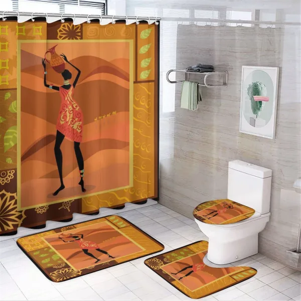 Native Zulu Girl on a shower curtain