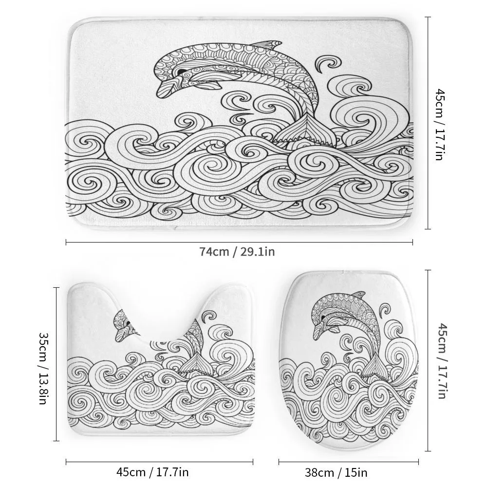 Nautical Zentangle Wave — Detail 1