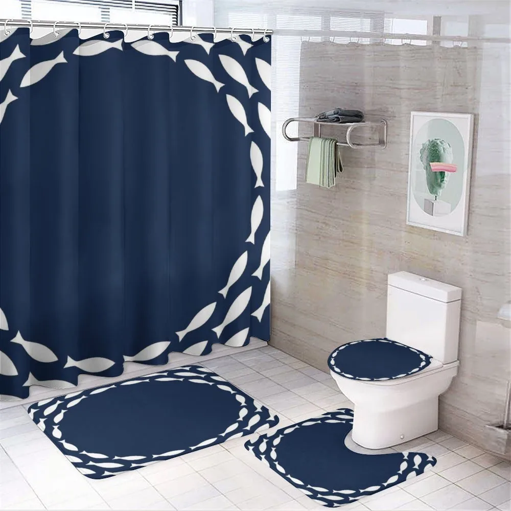 Ocean Navy Fish Circle — Your design