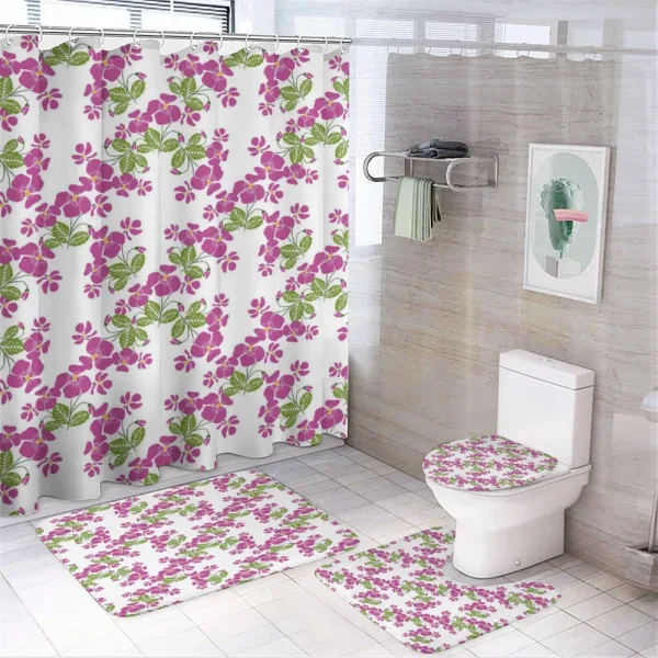 Spring Romance Flowers Bloom on a shower curtain