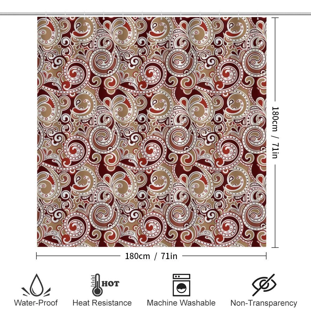 Swirled Lines Paisleys — Detail 2