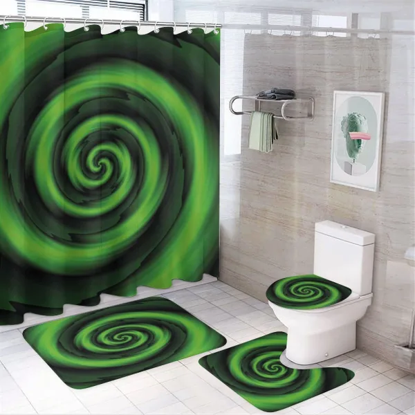 Abstract Spirals on a shower curtain