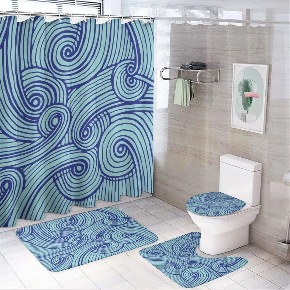 Abstract Spirals Wavy Ocean — Your design