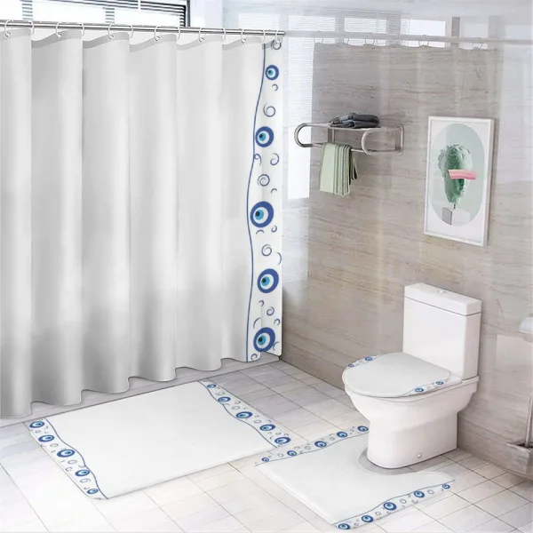 Border Design Spirals on a shower curtain