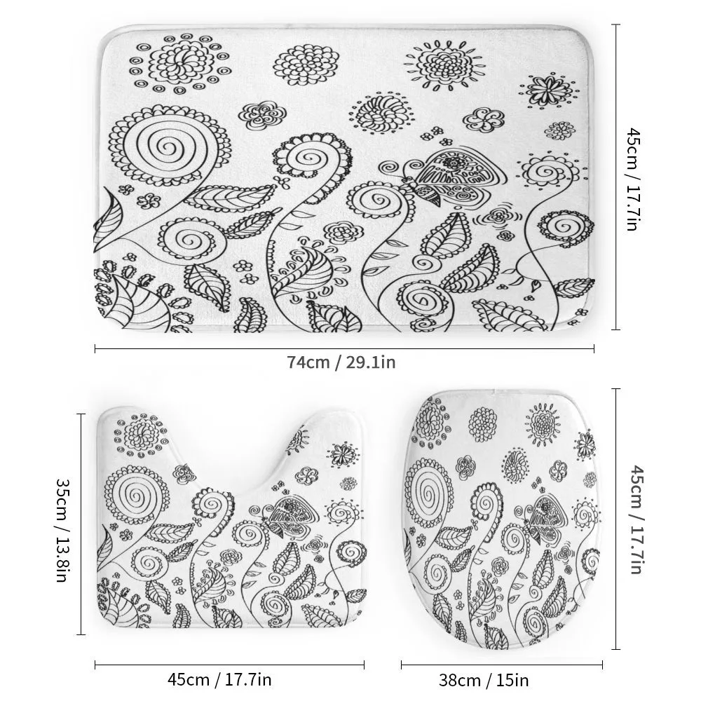 Doodle Swirled Flowers — Detail 1