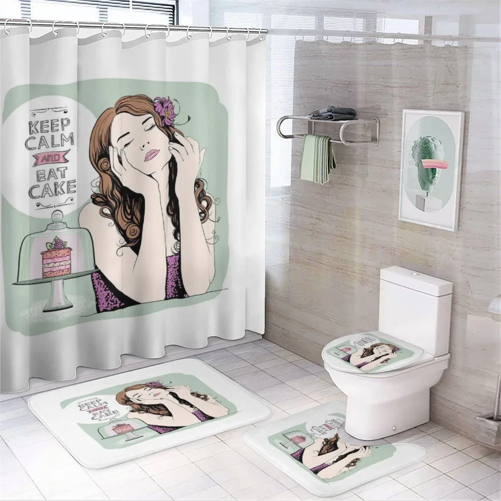 Eat Cake Text and Woman — Your design