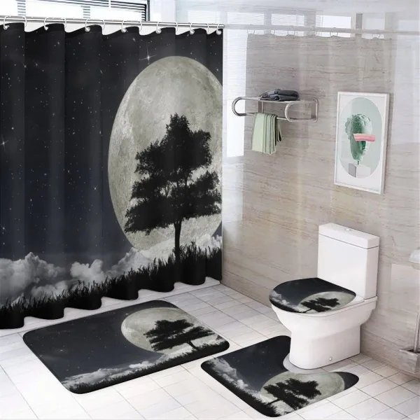 Giant Moon Tree on a shower curtain
