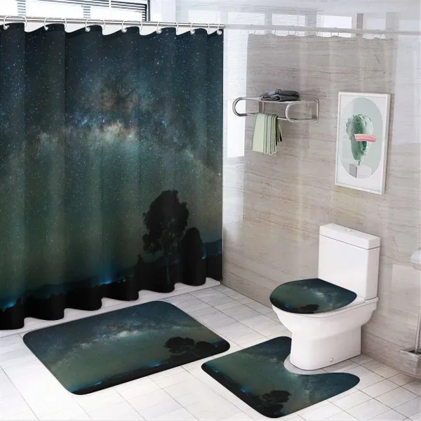 Milky Way Photo from Asia on a shower curtain
