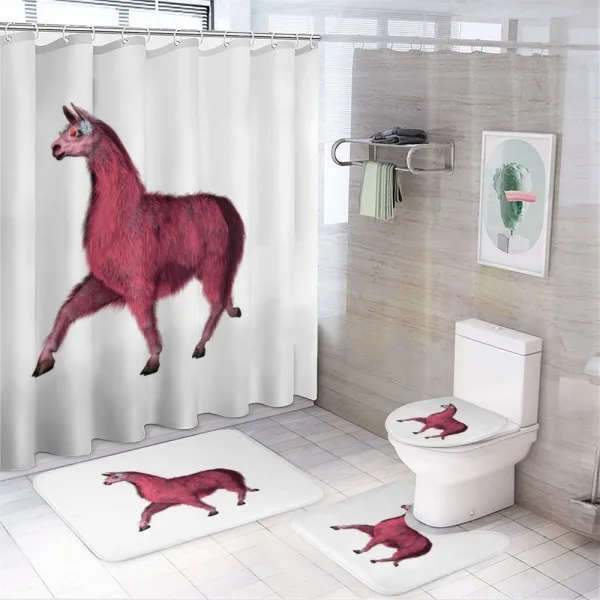 Pink Abstract Animal on a shower curtain