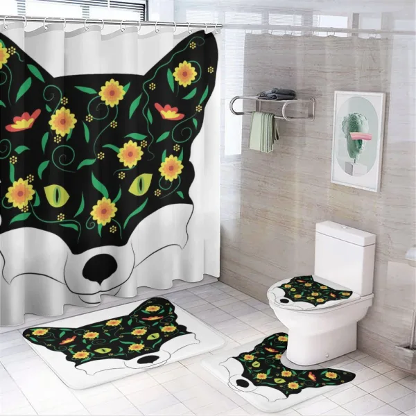 Portrait Flowers on a shower curtain