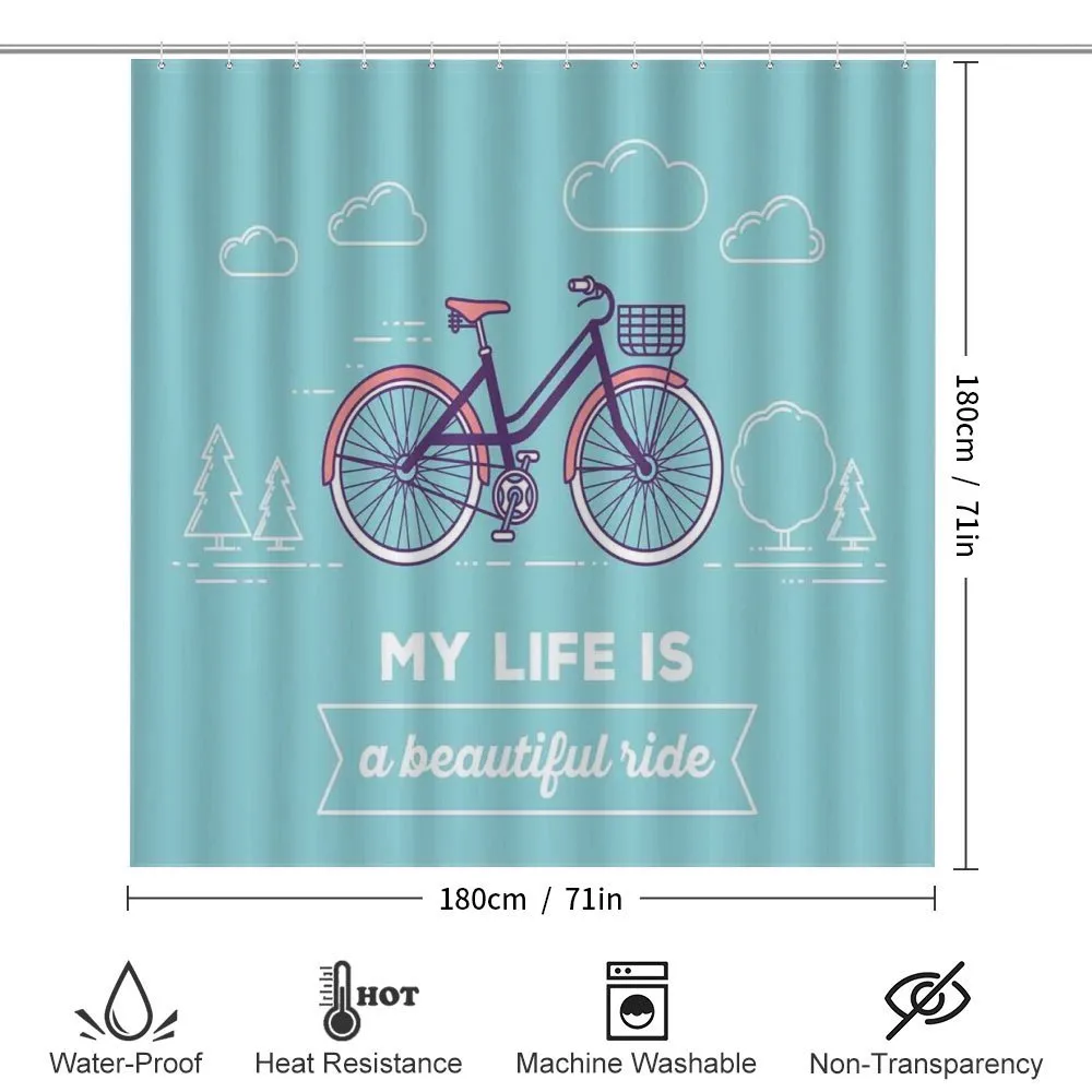 Retro Pastel Bike with Text — Detail 2