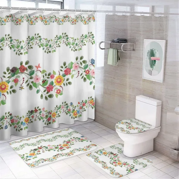 Romantic Pattern on a shower curtain