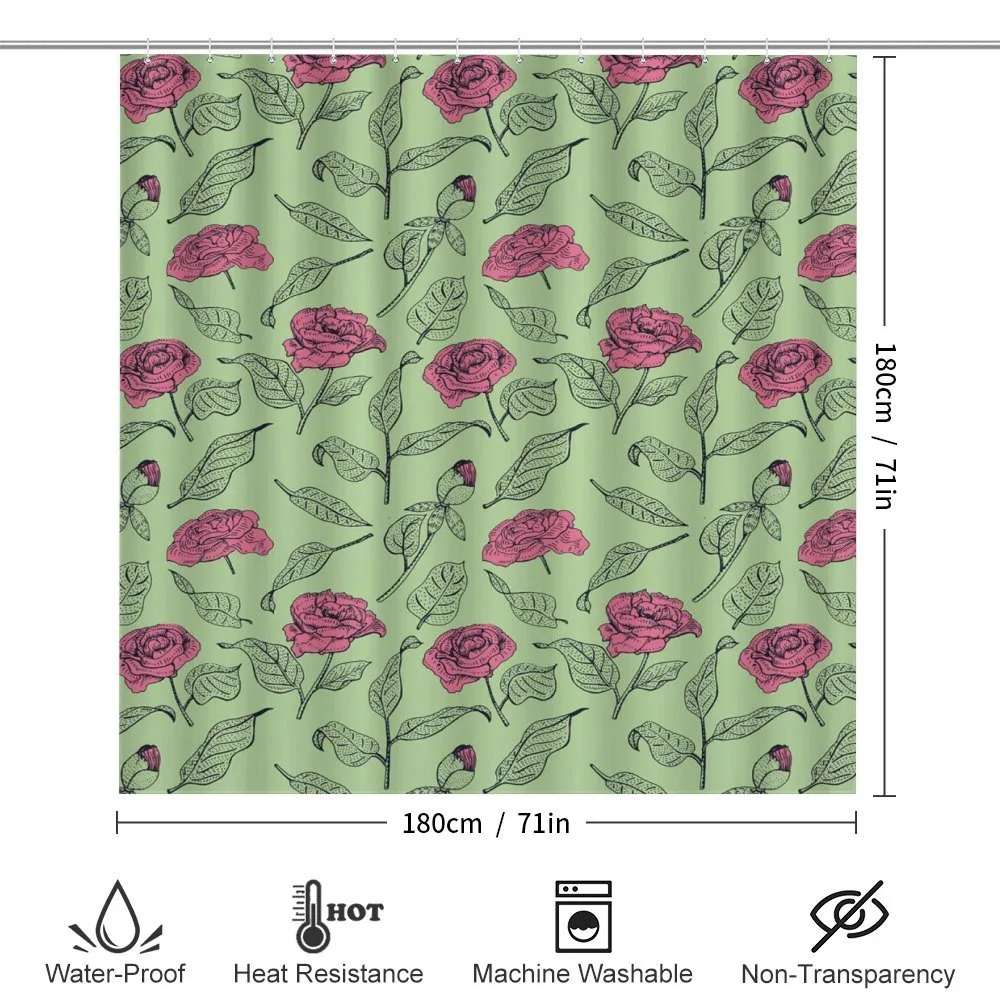 Romantic Peony Dotted Leaves — Detail 2