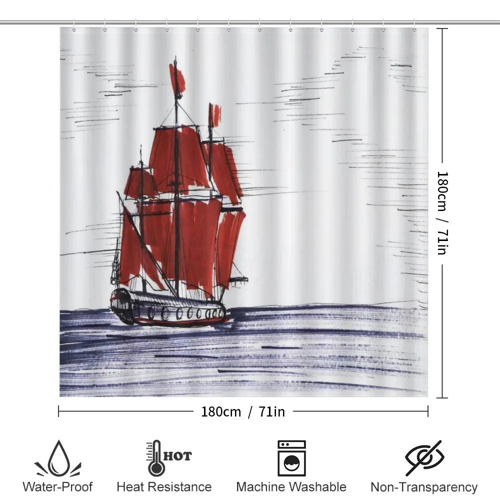 Saliling Ship on Sea — Detail 2