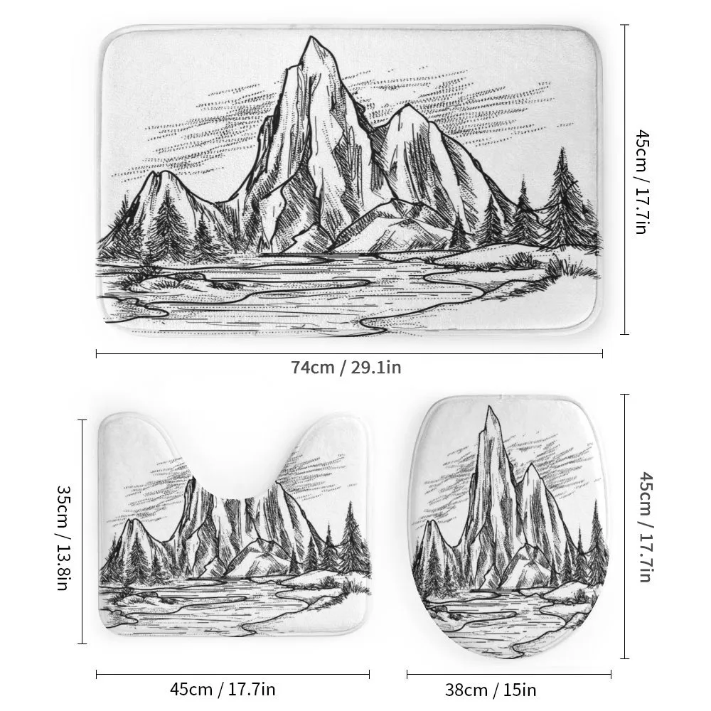 Sketchy Lake Trees — Detail 1