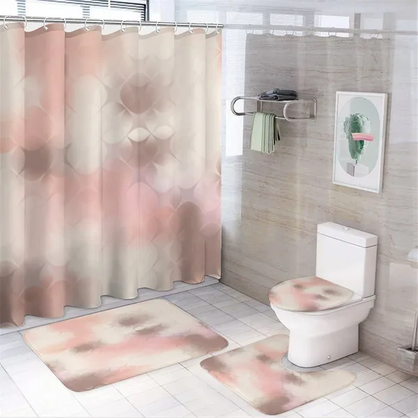 Squares Modern Artwork on a shower curtain