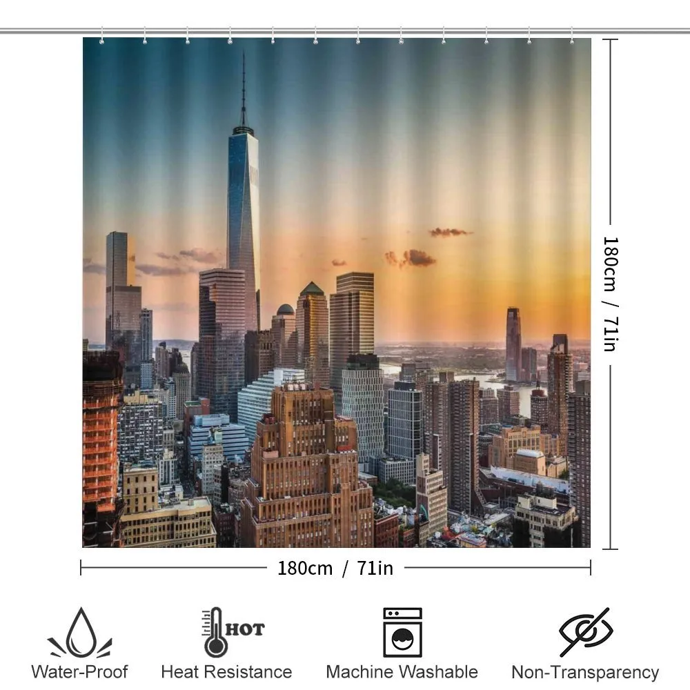 Sunset Manhattan Skyline — Detail 2