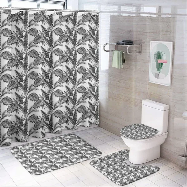 Tropical Tree Leaves on a shower curtain