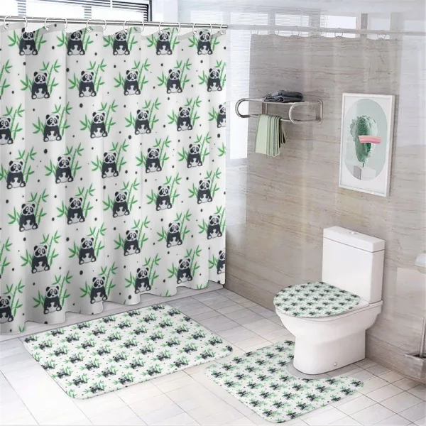 Wild Bamboos Zoo Nature on a shower curtain