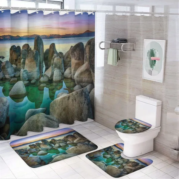 Californian Coastline on a shower curtain