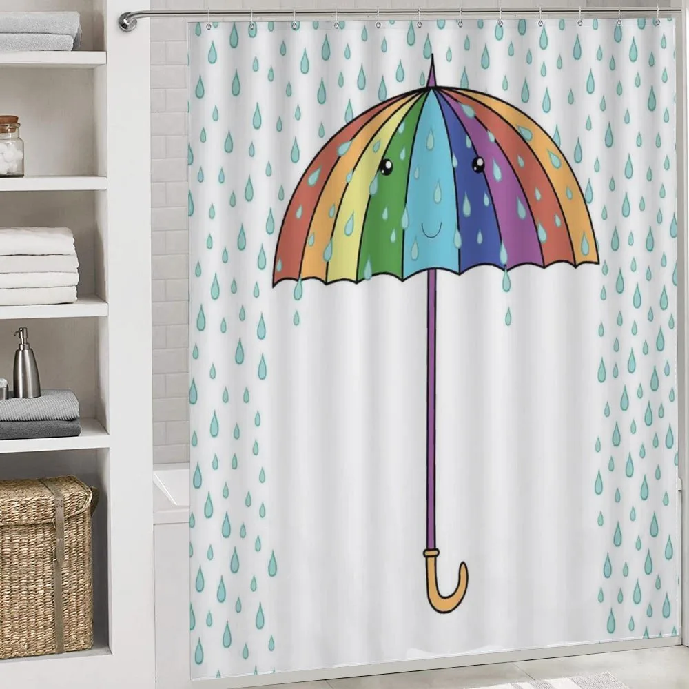 Cartoon Umbrella Rainfall — Detail 4