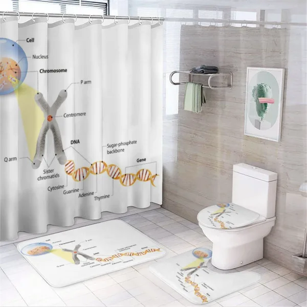 DNA Gene Genome on a shower curtain