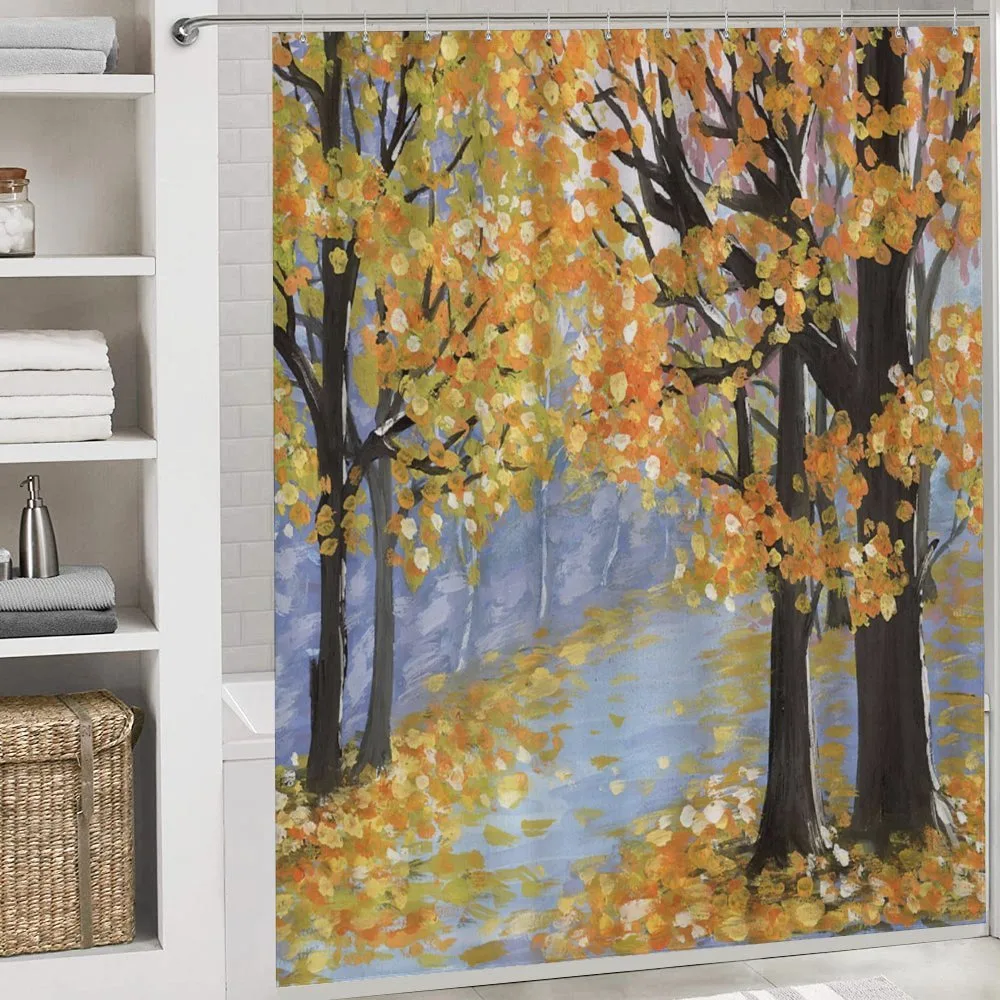 Gouache Autumn Scenery Art — Detail 4