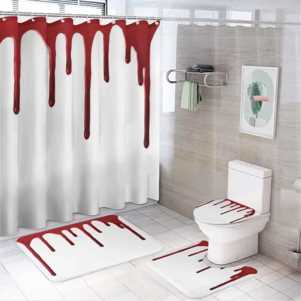 Halloween Zombie Crime on a shower curtain