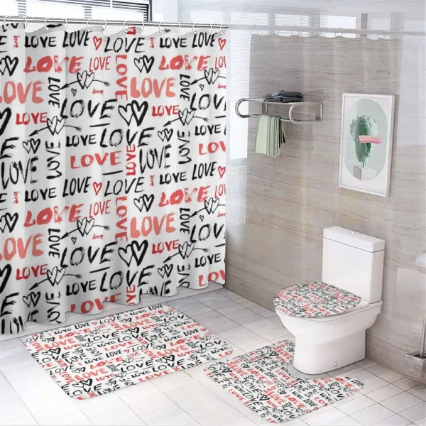 Hand Drawn Doodle on a shower curtain