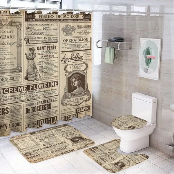 Historic French Journal on a shower curtain