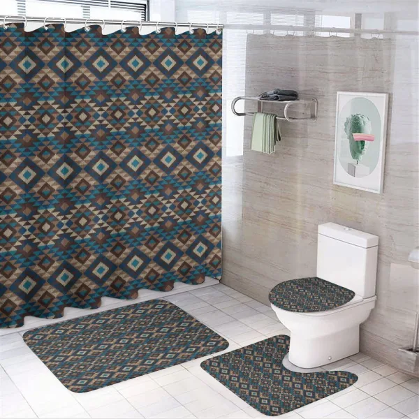 Knitted Jacquard on a shower curtain