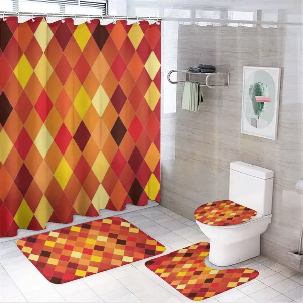 Lozenge Geometric on a shower curtain