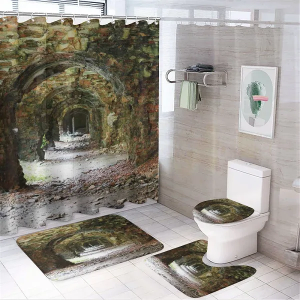 Medieval Tunnel on a shower curtain