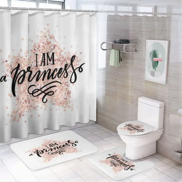 Modern Dotted on a shower curtain