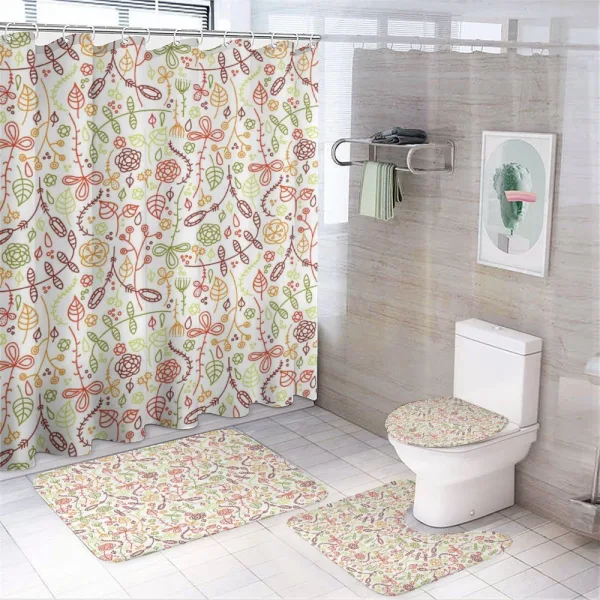 Orange Leaves Harvest on a shower curtain