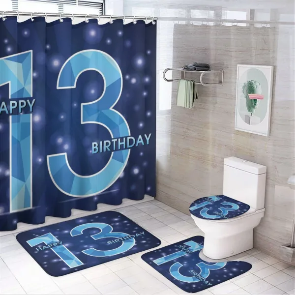 Polygon Effect Stars on a shower curtain