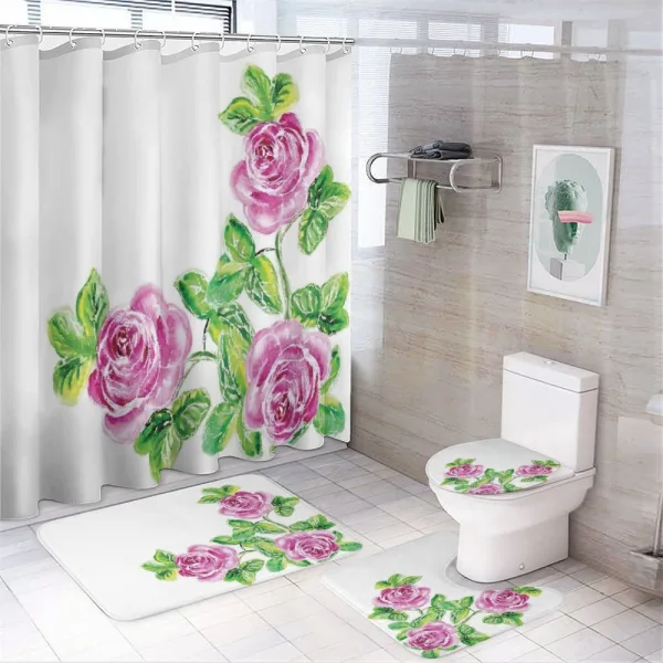 Roses Romance on a shower curtain