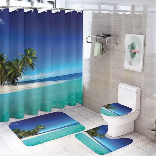 Seaside Nature Tropic on a shower curtain