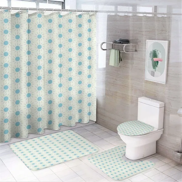 Summer Theme Artwork on a shower curtain