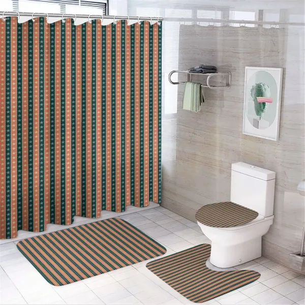 Vintage Stars Pattern on a shower curtain