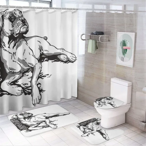 Animal Tribal Elements on a shower curtain