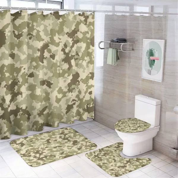 Camouflage Survival Theme on a shower curtain