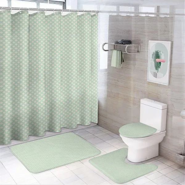 Classical Retro Art on a shower curtain