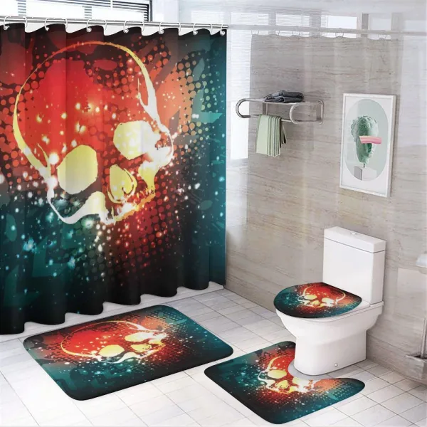 Computer Art Display on a shower curtain