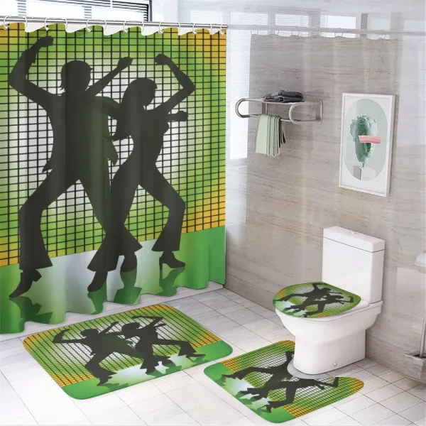 Disco Couple Dance on a shower curtain