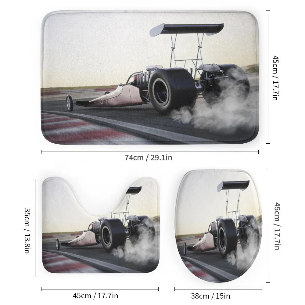 Dragster Racign down Track — Detail 1