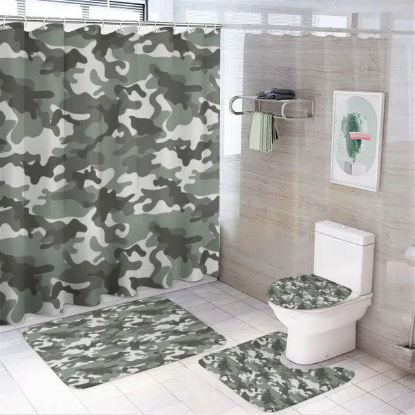 Grey Color Shades on a shower curtain