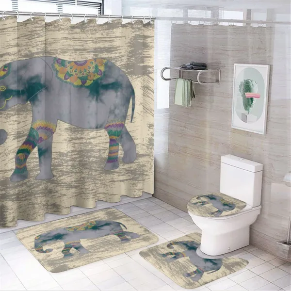 Hippie Grunge Design on a shower curtain